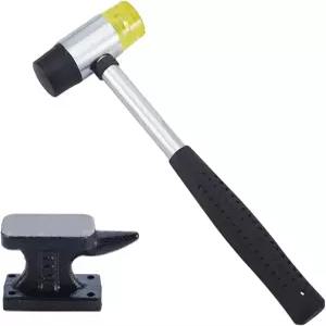 유니크래프탈 미니 혼 앤빌 세트 고무 망치 대장간 키트 주얼리 해머 및 블록 제작을 위한 벤치 실버스미스