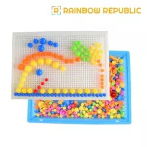 레인보우 리퍼블릭 머쉬룸 럭보드학습용 교육용 소근육 창의력 두뇌발전 발달 어린이 키즈 영아