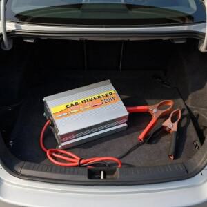 220W 파워 인버터 차량용 태양광 USB 전압 변환기 휴대용 DC 12V에서 AC 배터리 클립