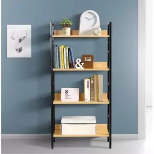 거실 공부방 폭좁은 슬림 4단 책꽂이 선반 틈새 인테리어 원룸 책장 조립식 코너