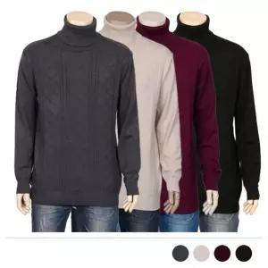 MTSS23099 웜 꽈배기 니트 폴라 티셔츠 라티 터틀넥 남자 남성