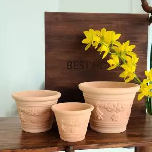 베트남 토분 그레이프 포도 25x18cm+R19받침식물화분 꽃화분 모정 베란다 인테리어 디자인 원예 가정용 업