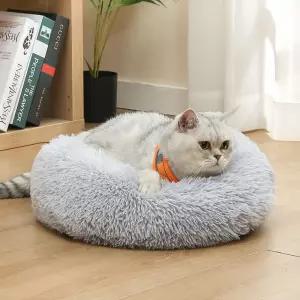 제이제이펫 반려동물 침대 도넛 방석 강아지 고양이 쿠션 배개 라이트그레이 L강아지 쇼파 소파 애견 애견