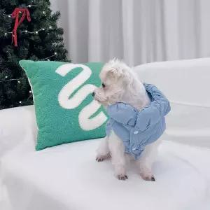 강아지 양털 패딩조끼 M 따뜻한 하네스 누빔 경량 겨울옷 대형견 소형 반려 애견 아우터 애아 외투