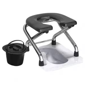 변기 좌욕의자 등받이 휴대용 의자 시트 받침대 두꺼운 등받이의자 좌훈 원목 자형 접이식