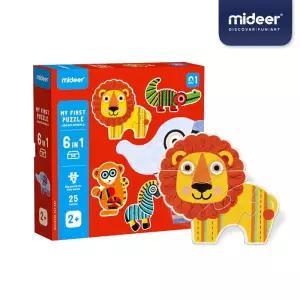 mideer 나의 첫퍼즐놀이 사파리월드 MD0078-1그림 인지향상 소근육발달 아기 장난감 교구 두뇌개발 오감발