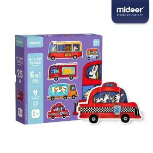 mideer 나의 첫퍼즐놀이 교통탈것 MD0077-1그림 인지향상 소근육발달 아기 장난감 교구 두뇌개발 오감발 어