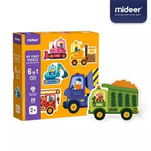 mideer 나의 첫퍼즐놀이 중장비차 MD3176그림 인지향상 소근육발달 아기 장난감 교구 두뇌개발 오감발 어린