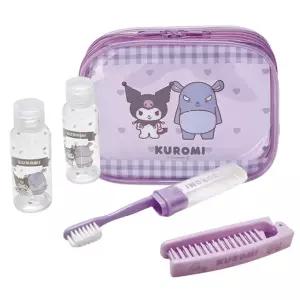 휴대용 칫솔 공병 세트 쿠로미 1P 여행용 트래블 키트용파우치 용치 용양치 용질 케이스 학교질 출장 해외