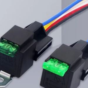 1개 12V DC 4핀 자동차용 퓨즈 릴레이 30A 일반적으로 열림 상태의 4핀5핀 백레스트 포함