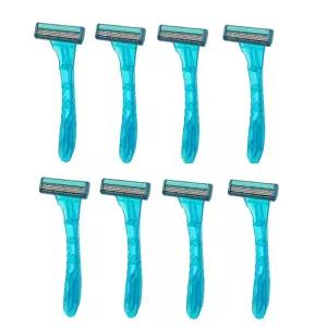 3중날 면도기 8개 여행 휴대용 수염 페이스칼 면도 제모 일회용