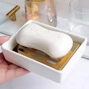 비누 트레이 받침대 욕실 물빠짐 도자기 심플곽 홀더 케이스 디스펜서걸이 걸이 정리 선반