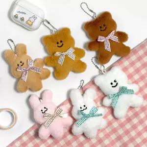 랜덤 베어 래빗 인형 키링백참 가방고리 걸이 봉제링 키링 홀더 열쇠