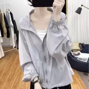 얇은 여름 아우 바람막이 후드집업 조깅복 런닝 여자