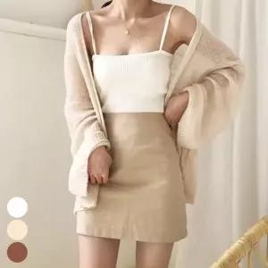 시원한 루즈핏 벌룬 니트 여자 노버튼 쿨 여름 가디건