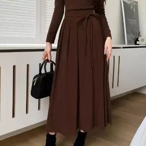 롱스커트 가을 겨울 밴딩 치마 골덴 데이트룩 플레어 에이라인 밴당