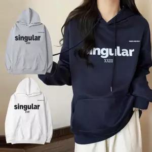 싱귤러후드티 RSIS-193겨울 네이비 기모 회색 여성 여성패션