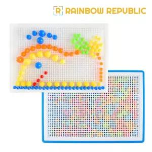 PV 머쉬룸 블럭보드장난감 소프트 핀블럭 미술 모자이크 아이