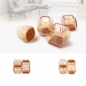 의자다리 미끄럼 소음방지 투명 발커버 보호캡 체어슈즈 쒸우개 발싸개 발캡