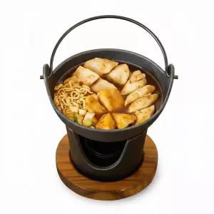 bns 혼술용 인덕션 미니웍+화로대+나무받침 샤브샤브세트