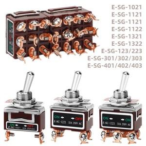 자동 잠금 로커 스위치 토글 황동 나사 32A 250VAC E-SG 고전류 전원 버튼