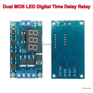 DC 5V-36V 트리거 사이클 지연 타이머 스위치 LED 디스플레이가  릴레이 모듈 켜기 끄기 조정 가능