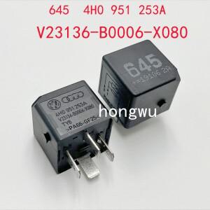 100%  1PCS 645 4H0 951 253A V23136-B0006-X080 DC12V 자동차 릴레이 40A 4 핀