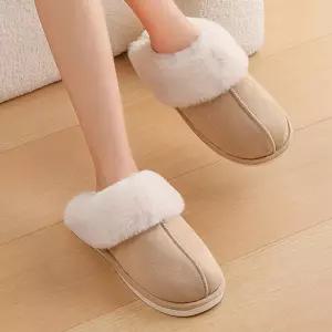 남녀공용 6컬러 플랫 겨울 방한 털 슬리퍼 실내화