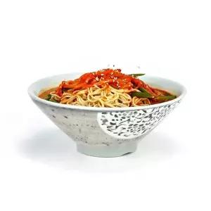 bns 업소용 멜라민 플라워 가벼운 우동그릇 8호