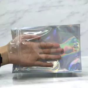 100매 14x20 홀로그램 포장 비닐백 봉투 지퍼백 봉지 지퍼지 비닐팩 대형 용백 악세사리 소품