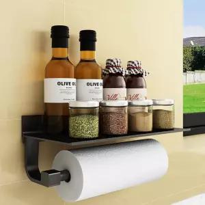 선반타올걸이 무타공 거치대형 키친 주방행주걸이 화장지 휴지 수납 욕실정리대 다용도 수건