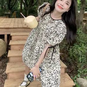 여성 러블리 나들이 바캉스 플라워 미니 반팔 원피스 마우스 빅사이즈 섹시 멈원피스 여름 투피스 나시 민