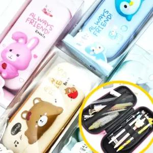 귀여운 어린이날 필통 선물 학용품 초등 중학생파우치 랜덤 멀티파 고급 체크 EVA 신학기 문구 중학교 학원