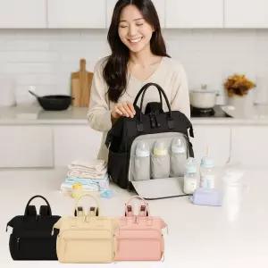 대용량 기저귀가방 아기엄마 육아템 보냉온 수납백 수유 냉포켓 외출 신생아 멀티 용품정리 틀보관 백팩 맘