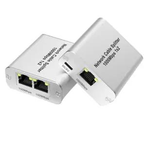 이더넷 분배기 고속 기가비트 스위치 2 포트 인터넷 RJ45 LAN Cat5 5e 6 7/8 케이블용 1 to