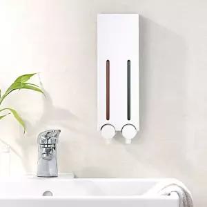 욕실디스펜서 물비누 샴푸 2구화이트화장 린스 바워시통 비누 2구 푸통