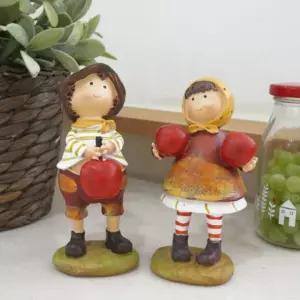 애플 팜 커플 2종테이블장식 소품 홈데코 인테리어 집들이선물 인형 장식품 선반