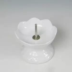 백자 꽃잎 도자기 촛대 (소) 양초홀더품 인테리어품 초홀더 꽂이 캔들 장식품