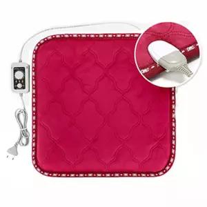 26년형 국산 고급형 와인 극세사 타이머 전기방석-1인용 절전형 안전 온열학생방석 겨울난방 1인용 쇼파매