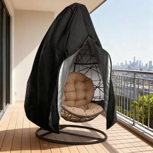 210D 가든 에그 체어 커버 위커 스윙 방수 자외선 차단 내구성  야외용