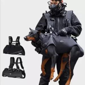 대형견 포대기 이동 애견 강아지 리트리버 하네스 검정색