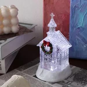 미니 투명 교회 워터볼 (095) 워터 선반장식 겨울 크리스마스 홈데코 공간 장식용 인테리어