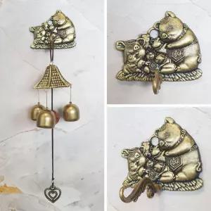 돼지가족 황동 현관문 출입문 풍경종 문종 도어벨사무실문 유치원문 어린이집문 까페문 카페문 도어 장식문