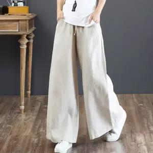 [yck](사이즈추가) 8컬러 와이드 밴딩 마바지 린넨통바지[패션]