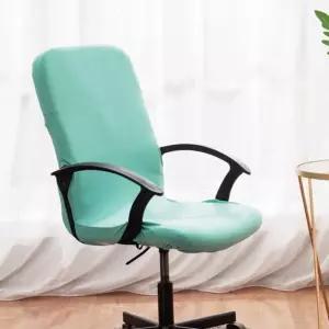 사무용 의자 커버 세트 좌석 등받이 보호 덮개실 오피스 단색 패턴 방수 책상 컴퓨터 쿠션 실용 다용도 실