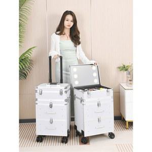 메이크업 가방 화장품 출장 전문가용 미용 트롤리 네일 이동식 바퀴 대용량 보관함 정리대
