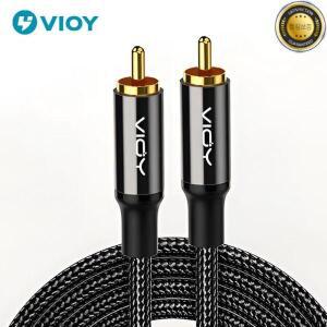 서브우퍼 케이블 VIOY 디지털 동축 오디오 HiFi 5.1 SPDIF RCA 남성-남성 스테레오 코드 홈 시어터 HD TV