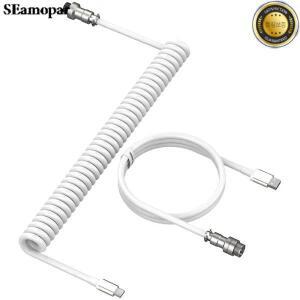 코일 키보드 케이블 유형 C-USB-A 기계식 분리형 금속 비행가 게임용 용 이중 슬리브 와이어