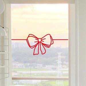 카페유리스티커 리본 장식 글자 라인 나비 윈도우 인테리어 거울 소 레드 시트지 꾸미기