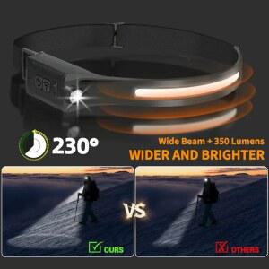 LED 램프충전식 배터리 비상 러닝 손전등 램프용 모드 캠핑 조명 라이트 3가지 내장 야외